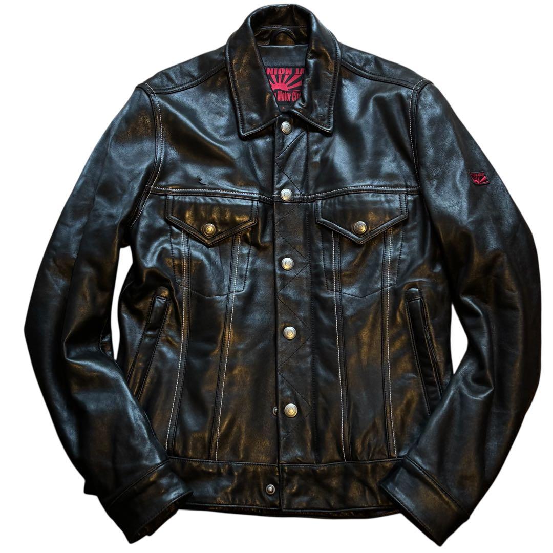 限定価格✨UNIONJAP ラムレザージャケット L 黒ライダース キルティング