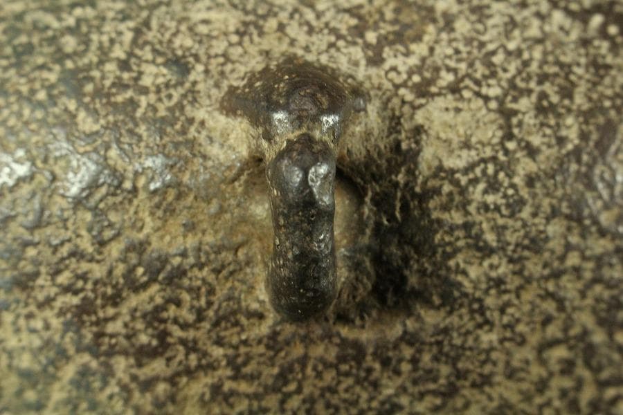 茶道具 阿弥陀堂釜 大西浄長 書札付 古美術(K-YC511)