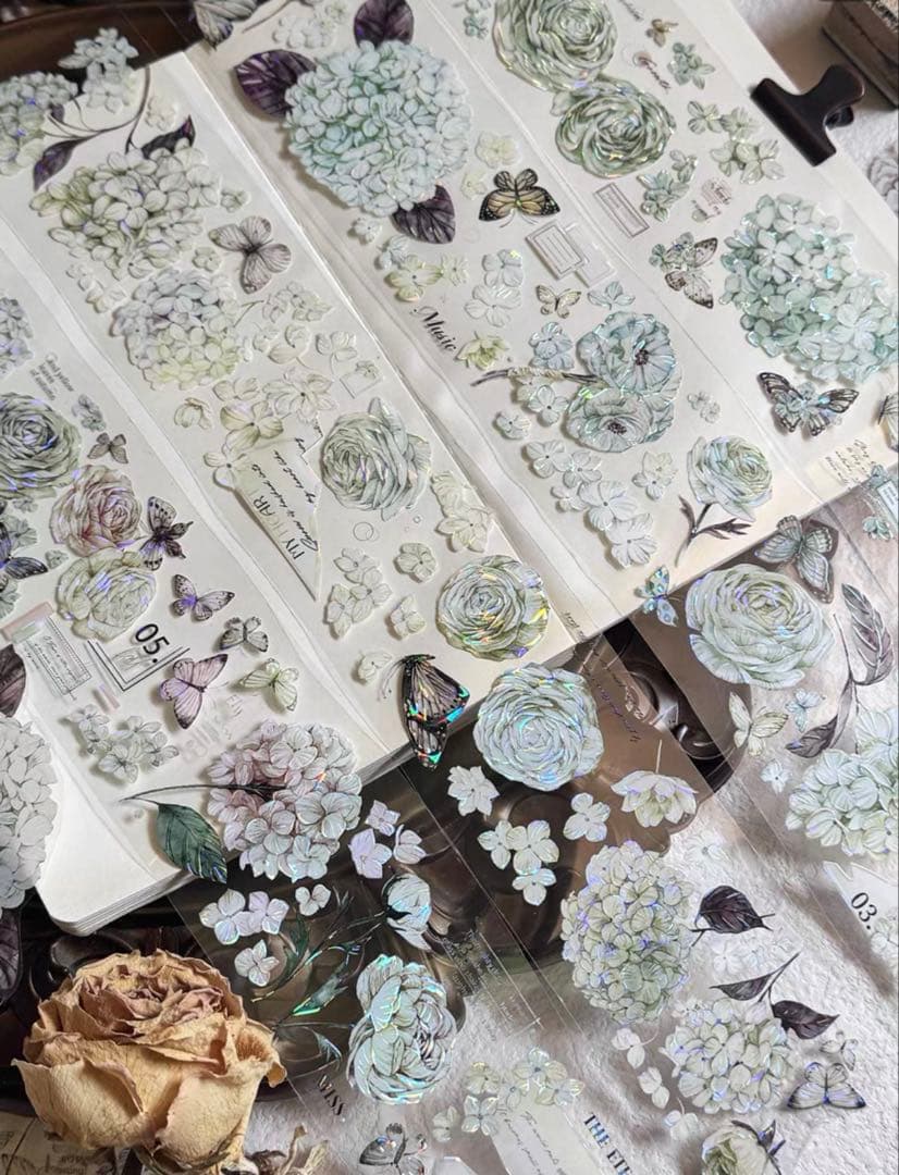 林野间《绣花信·绿》海外マスキングテープ　マステ 【2458】