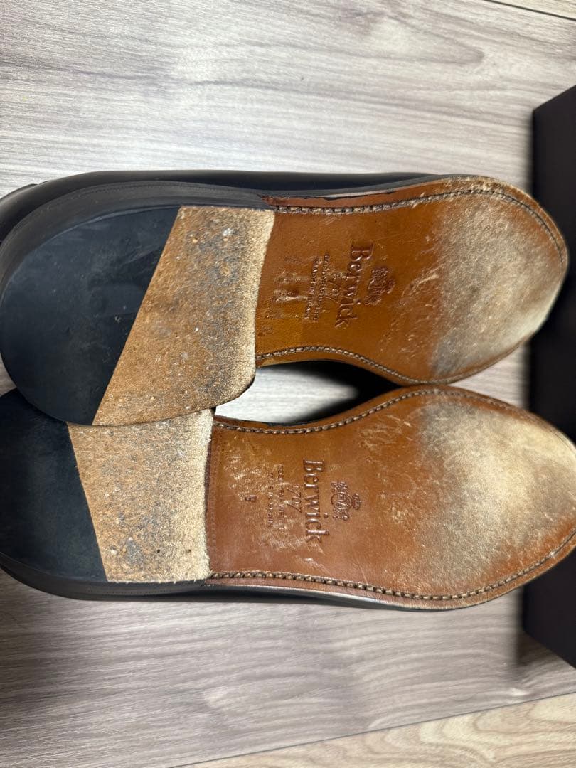 極美品　Berwick タッセルローファー　28.5cm ブラック　レザーソール