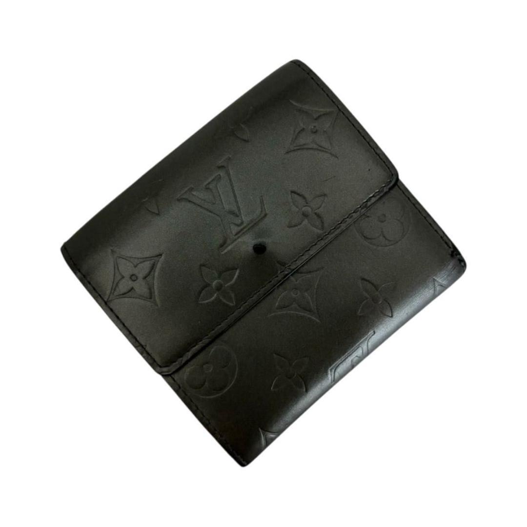 美品 LOUIS VUITTON モノグラムマット 折り財布 ノワール