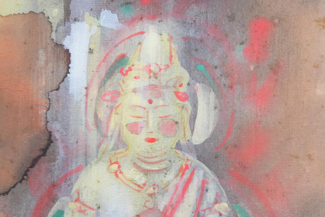 【真作】豊/三尊佛図/掛軸☆宝船☆AB-63