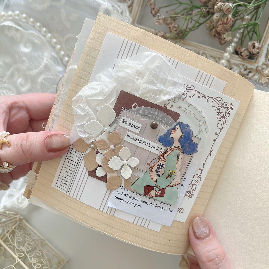 collagenote 18page コラージュ　和紙　journal