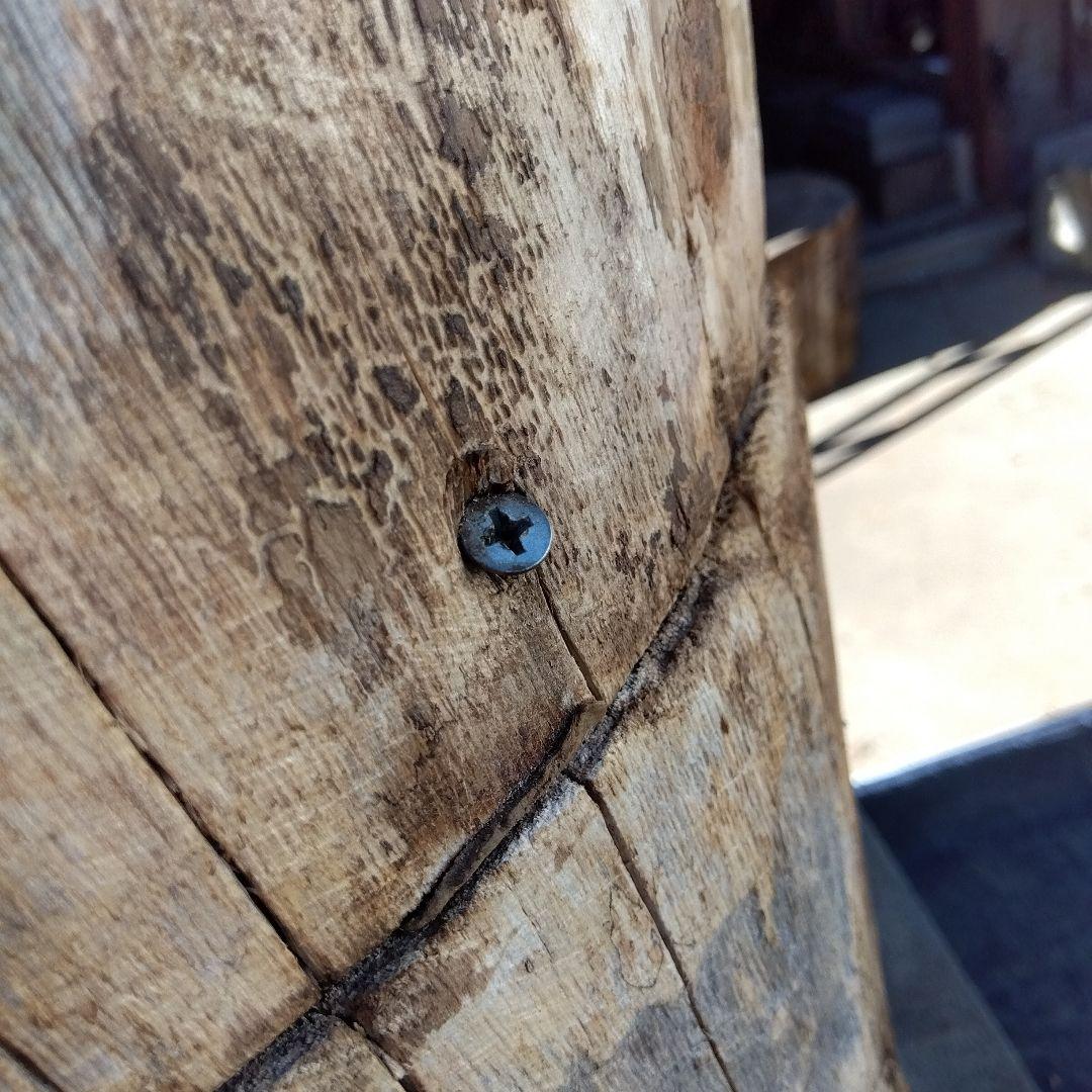 天然木製(桐材)円筒形採集道具 桐 丸洞 みつばち捕獲兼用飼育箱