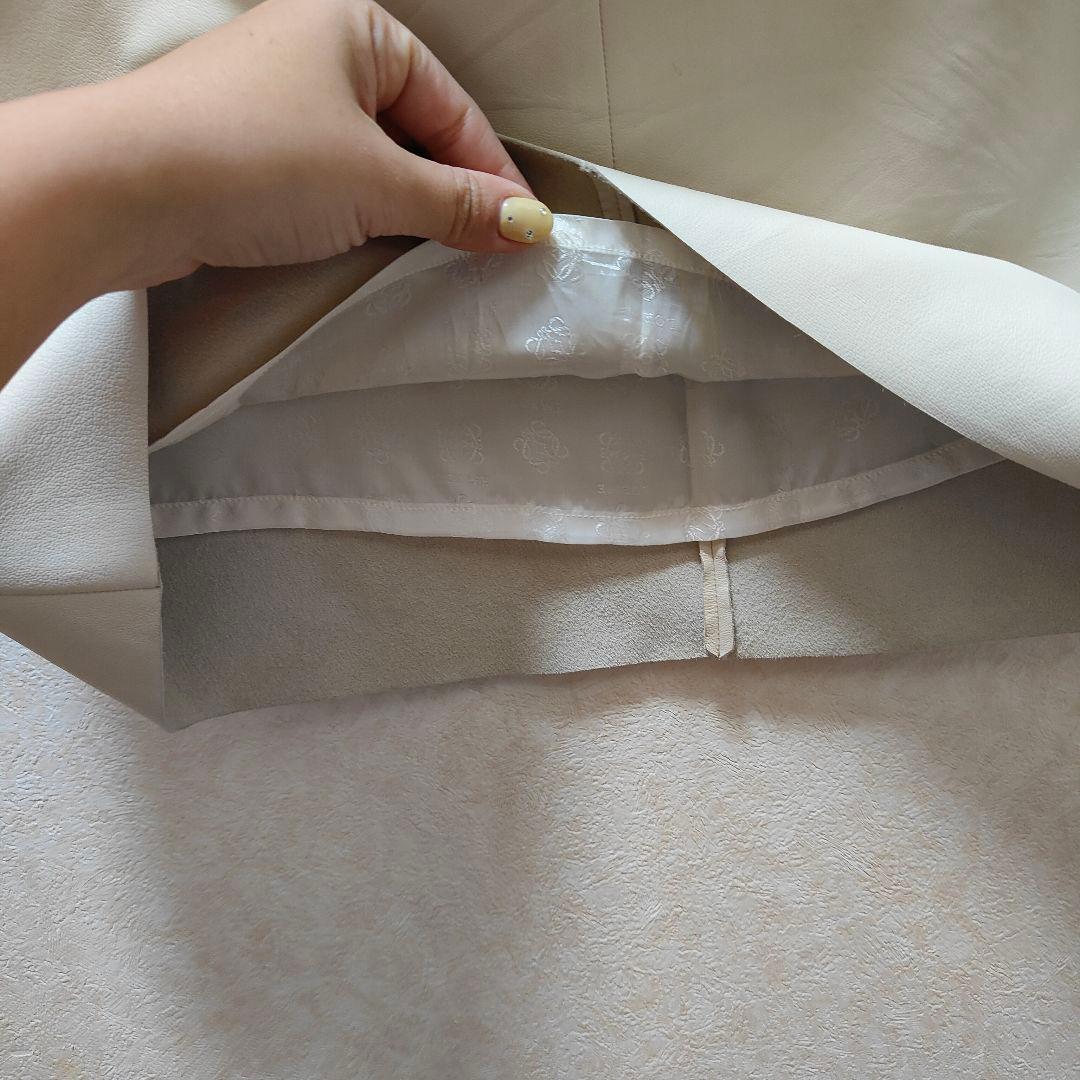 LOEWE ロエベ レザースカート 40 L 羊革 ラムレザー