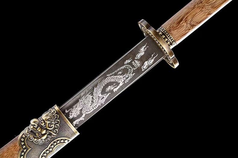 【屠竜の苗刀】繍春刀 牛尾刀 苗刀 手鍛造打 鋼刀 冷兵器 古兵器 武具 武蔵