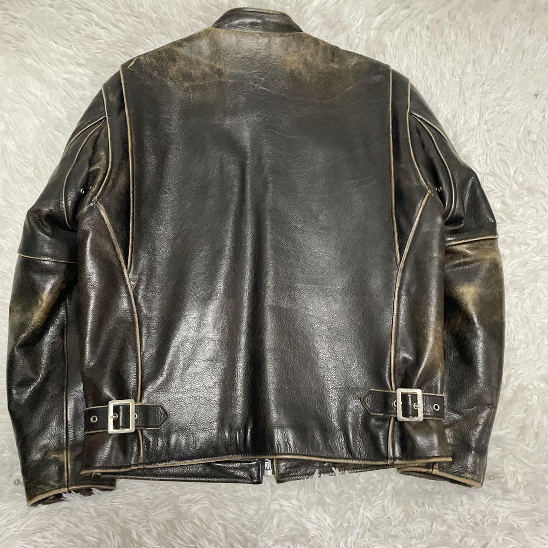 RBC レザージャケット　シングルライダース　本革　M メンズ　ヴィンテージ