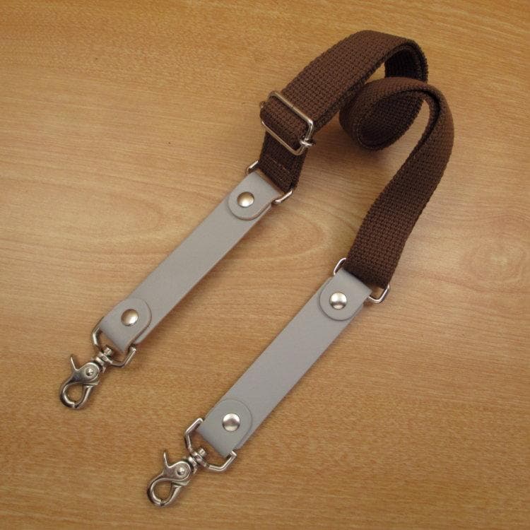 ライトグレー＆ホワイト　８丁差し　本革シザーケース　SCA-143/CHA