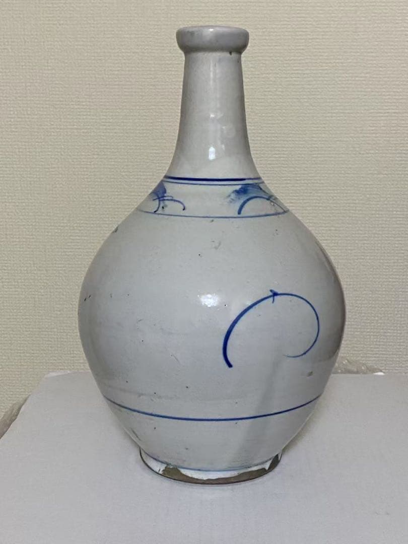 李朝 染付 花瓶 花器 骨董