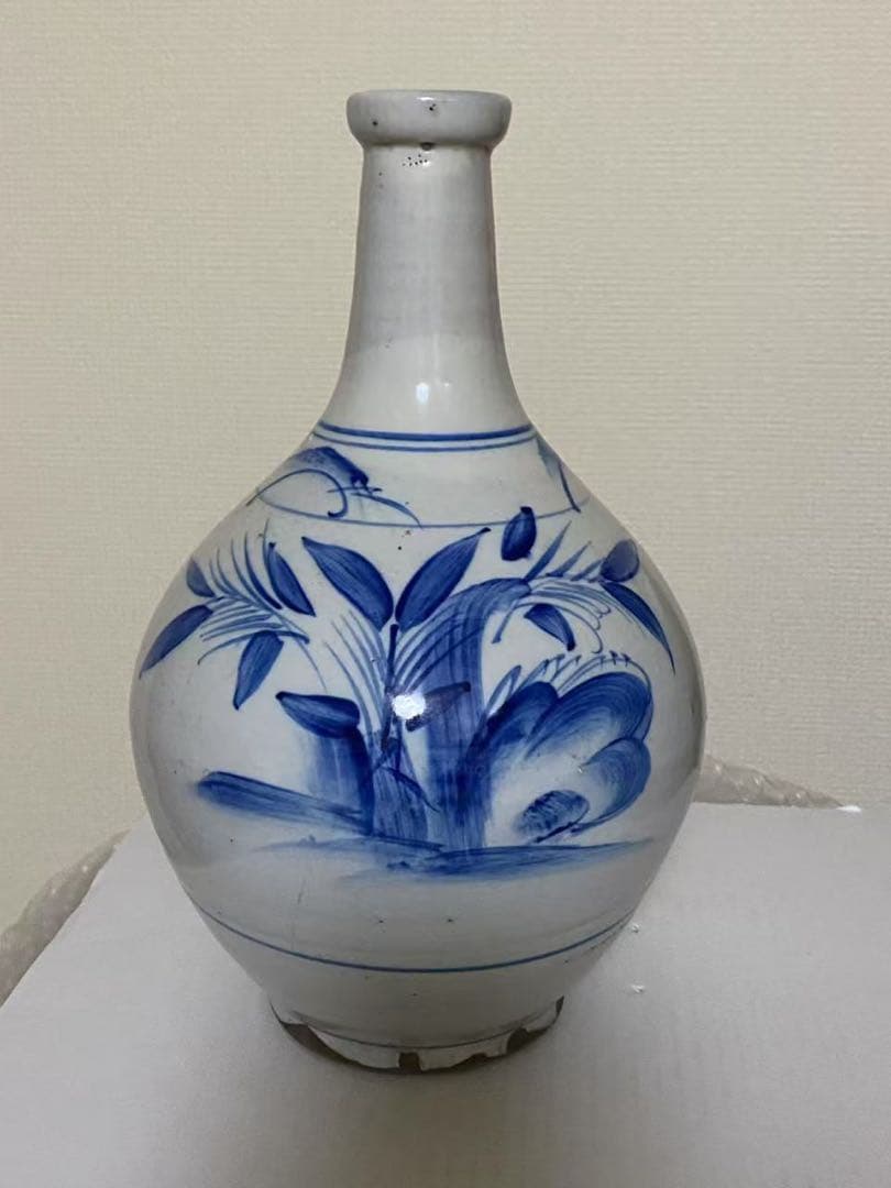 李朝 染付 花瓶 花器 骨董