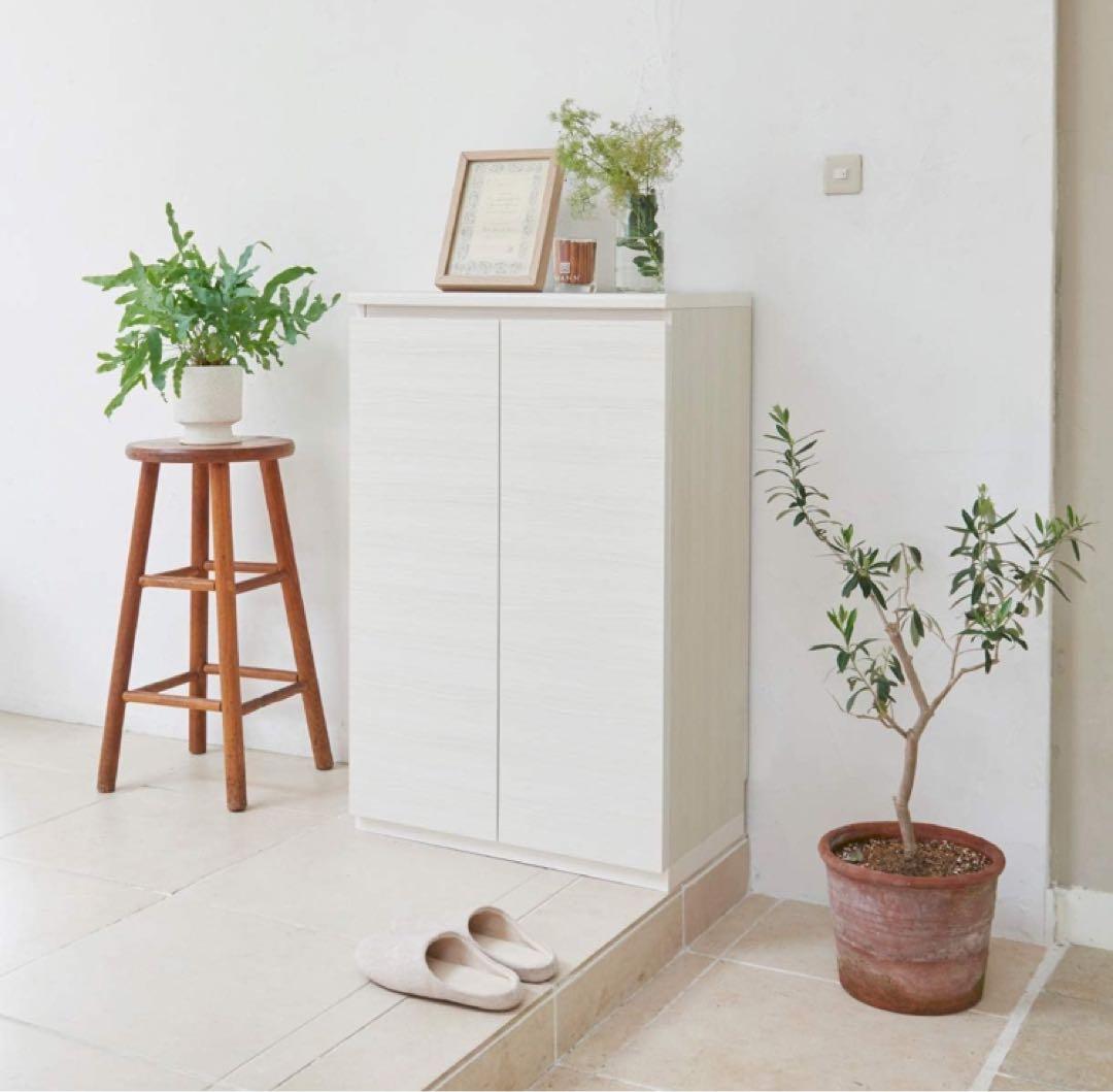 白井産業 下駄箱 シューズ ラック 靴箱 幅60.2 高さ95.1