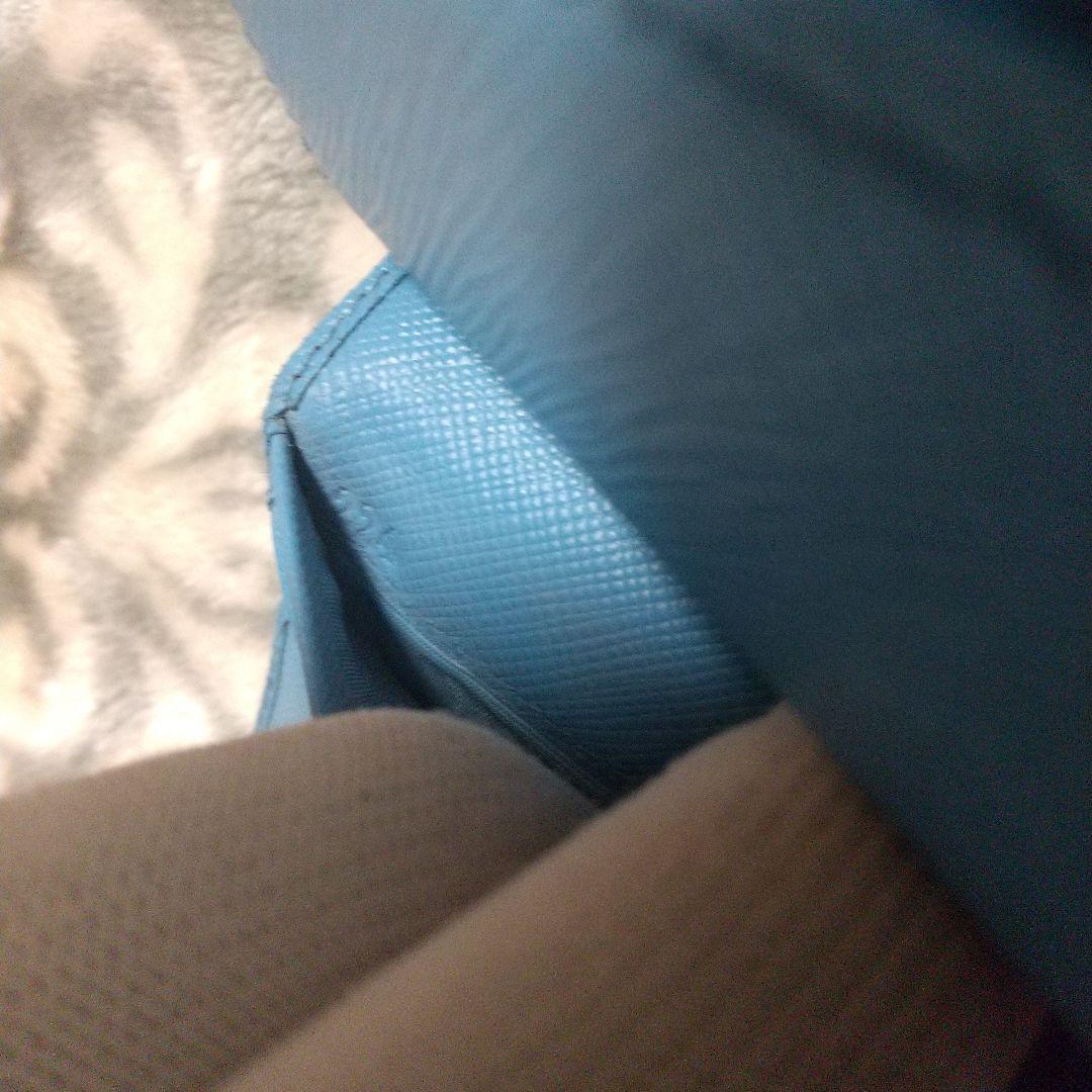 PRADA サフィアーノ 二つ折り財布ブルー系