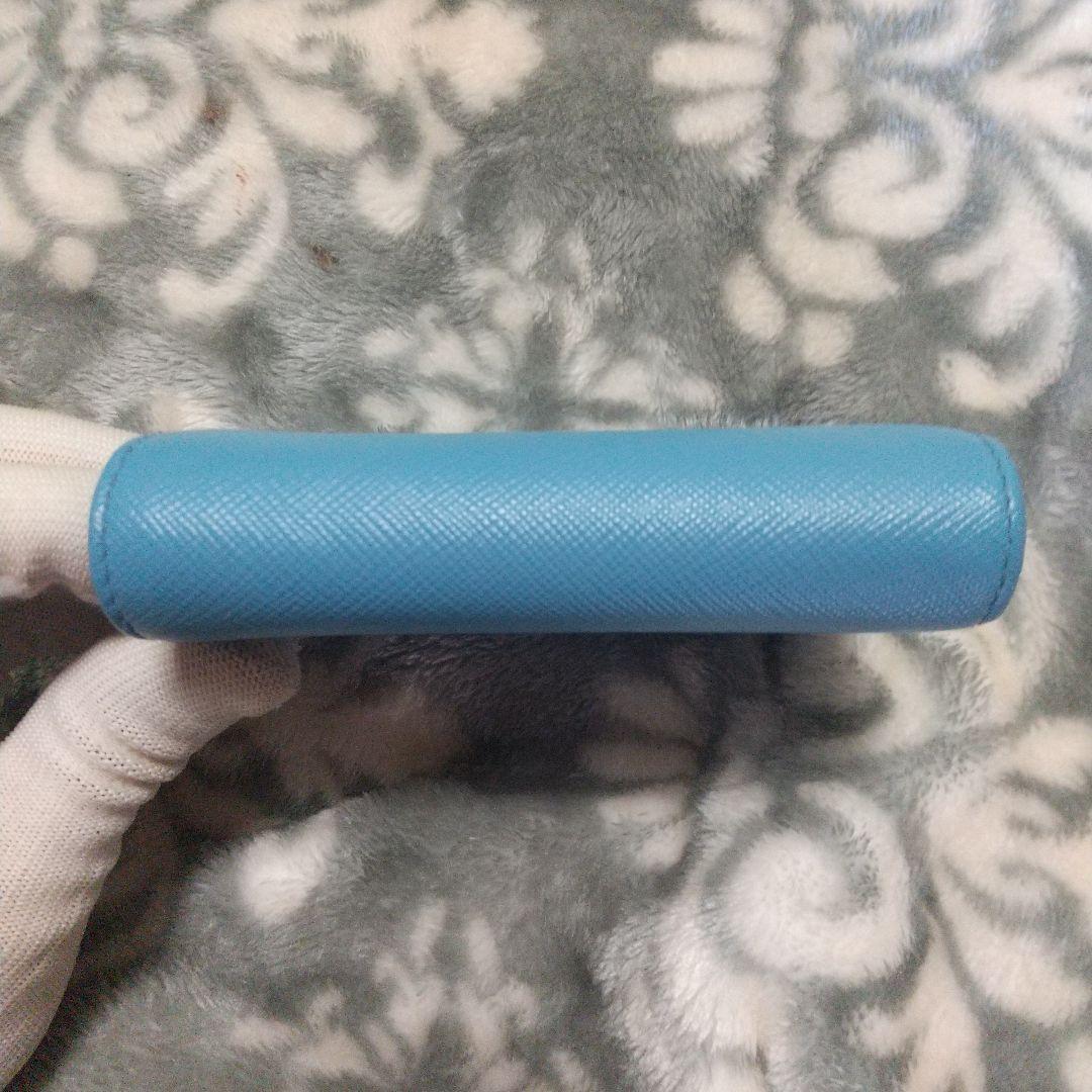 PRADA サフィアーノ 二つ折り財布ブルー系