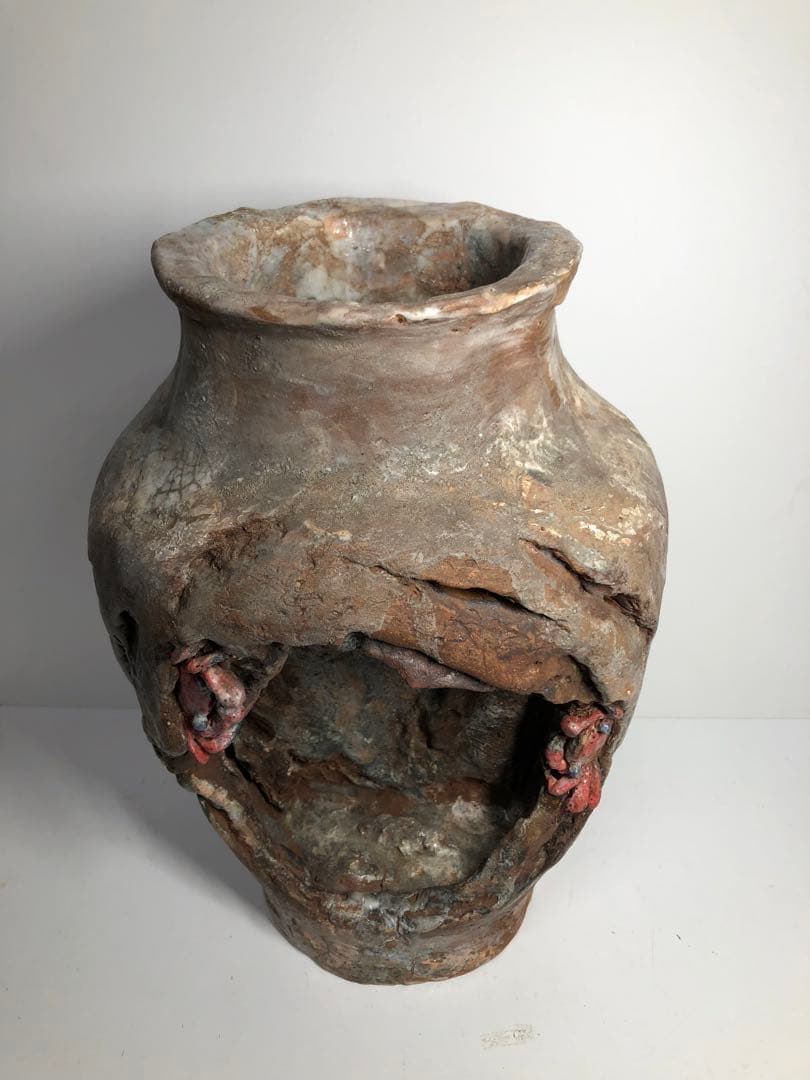 天神蟹　蟹細工　壺