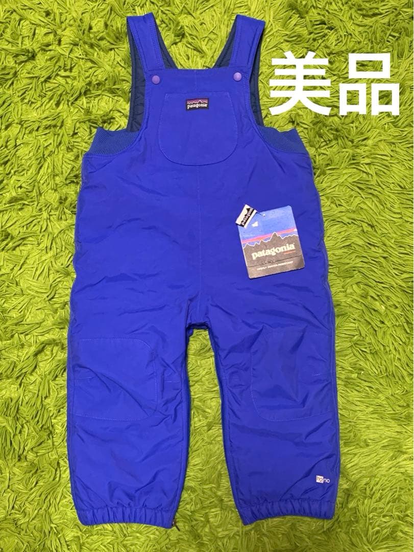 美品 patagonia キッズ　ベビー　スノーウエア ブルー　24M 100㎝