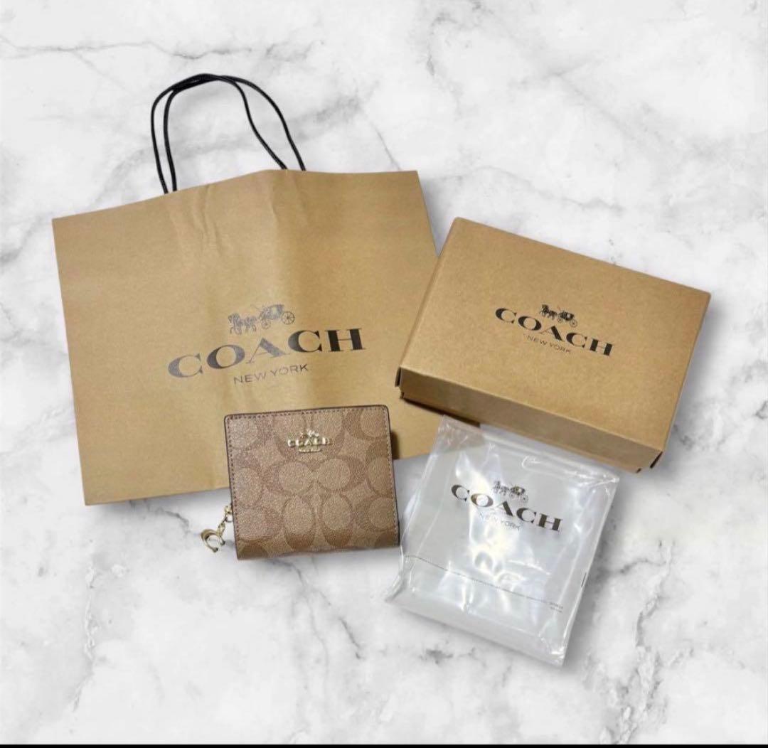 大人気✨COACH コーチ 二つ折り財布 財布 ウォレット シグネチャー 新品