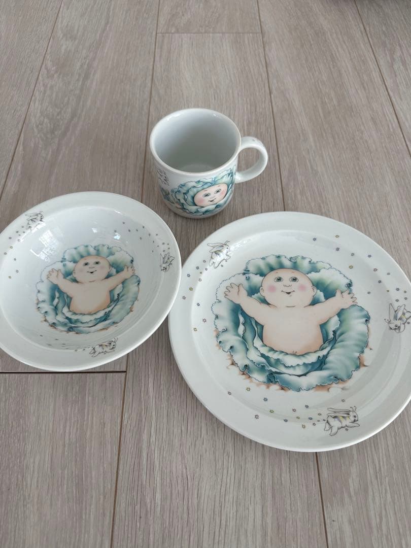 1984年イギリス製キャベツパッチ皿SETキャベツ人形ヴィンテージ あちゃちゅむ