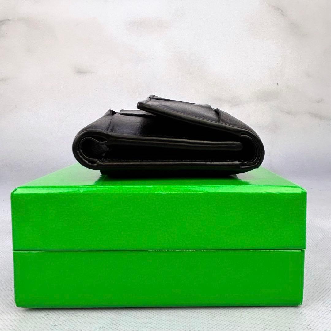 【極美品✨】BOTTEGA VENETA ブラック 3つ折り 財布 カセット