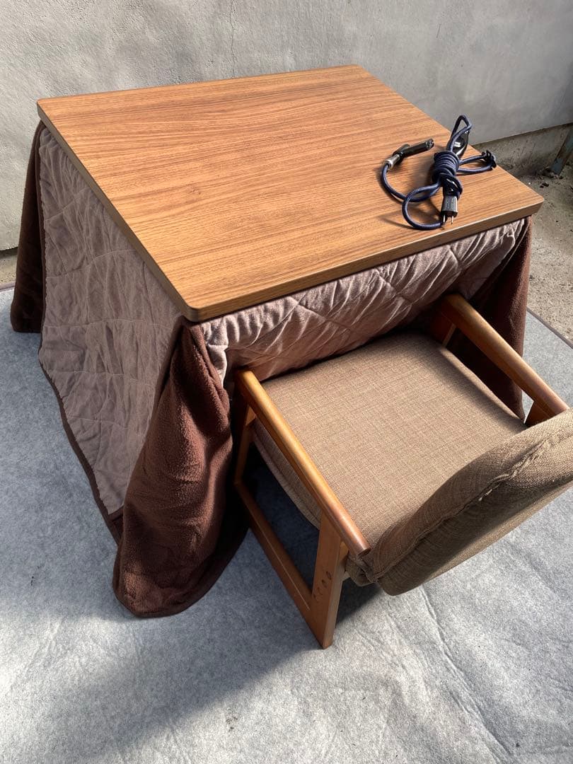 2way ユアサ　高低　コタツ　なごみ　椅子付