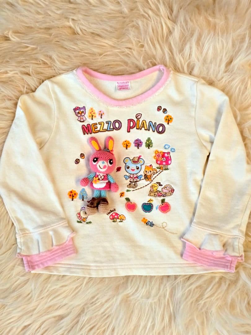 ✨️激レアMEZZO PIANO⭐️ミミポポ あみぐるみ 平成レトロ トレーナー