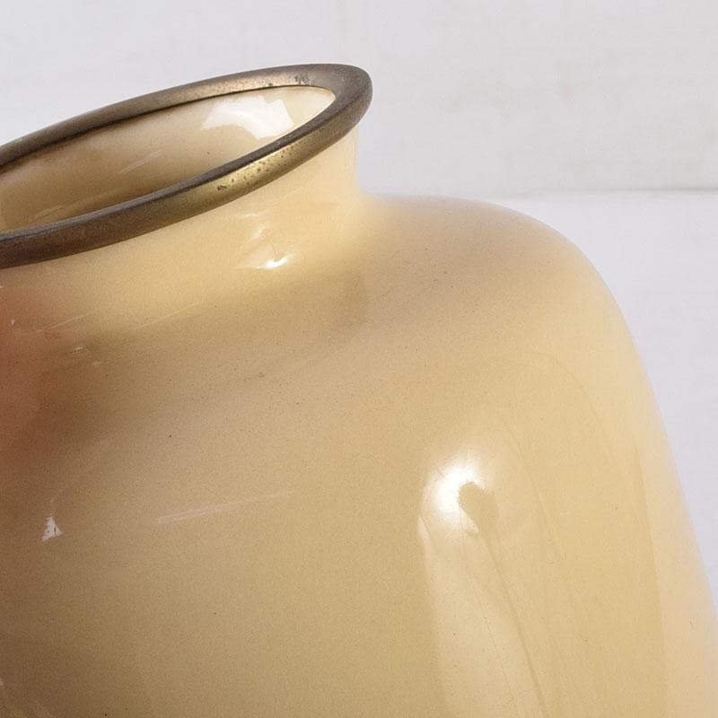 七宝焼　花文　花瓶　V　8090