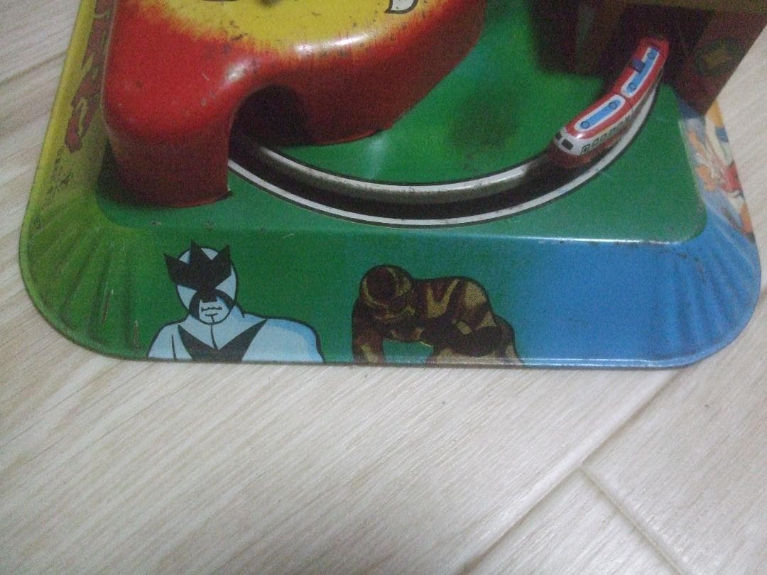 昭*様 ヨネザワ★ レインボーマン ★でんしゃまわり ブリキ ゼンマイ・萬年社