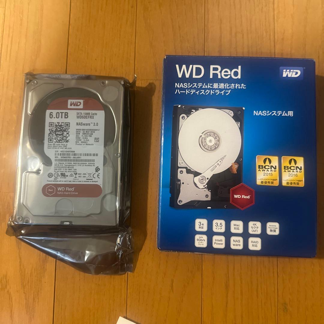 WD red NAS システム6.0TB SATA/64Mb cach