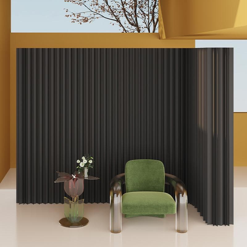 ブラックパーテーション間仕切り折り畳み式高さ1.8ｍ長さ2-3ｍ組立不要ついたて