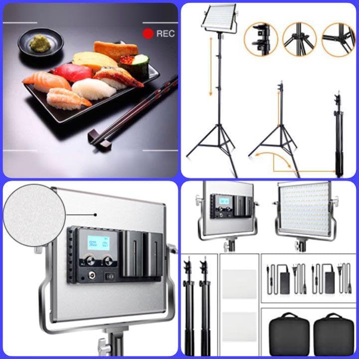 TVロケでも使う実力派＆背景スタンドキット付属❣本格的な撮影照明フルセット♪❤
