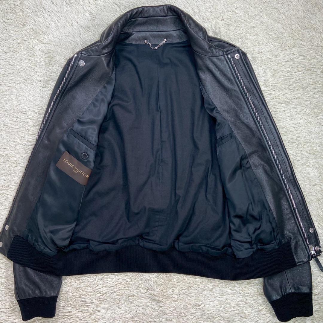 【最高級】LOUIS VUITTON ルイヴィトン シングル レザージャケット