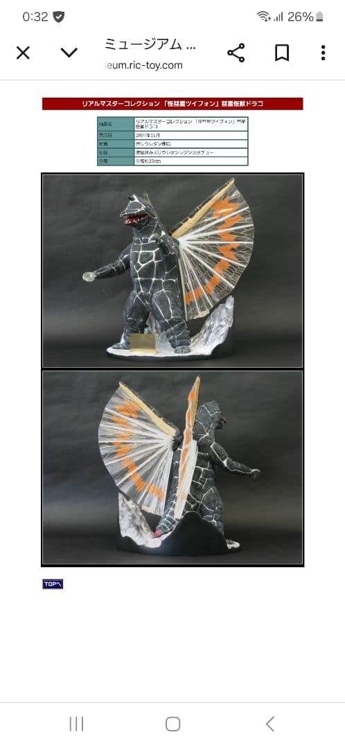 新品『リアルマスターコレクション 彗星怪獣ドラコ』少年リック