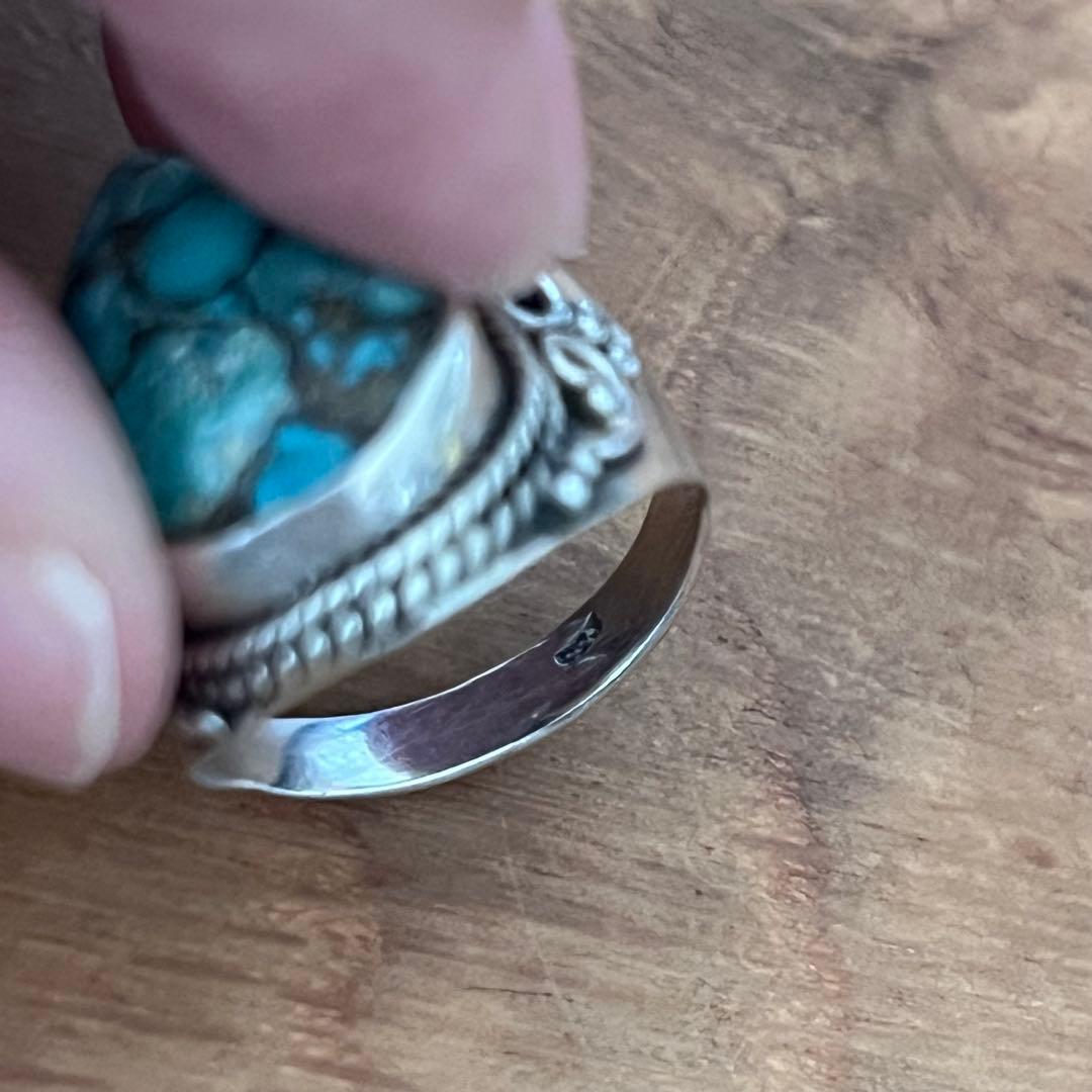 ビンテージ リング ターコイズ シルバー 925 14号