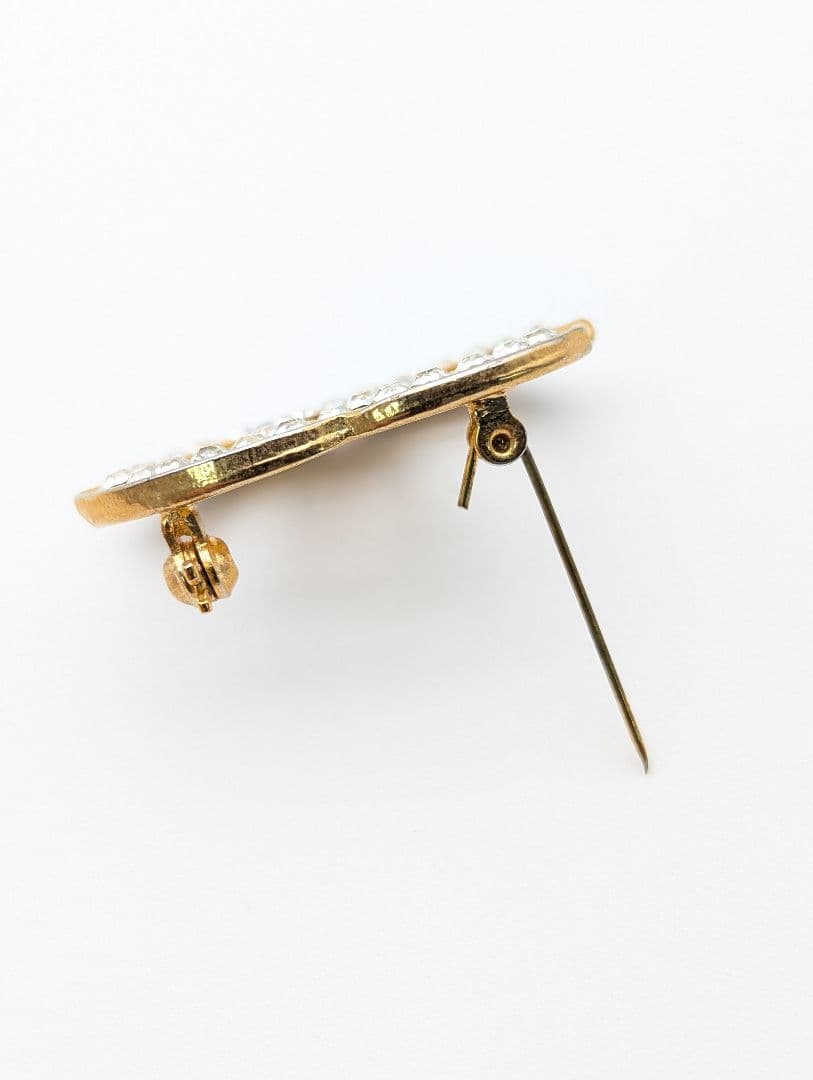 CHANEL　シャネル　ブローチ　ゴールド　ラインストーン　ココマーク