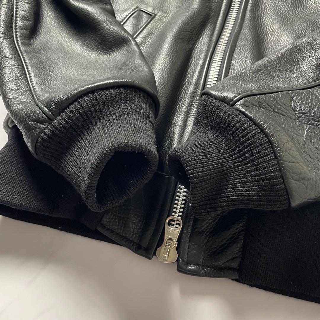 VANSON × Ron Herman Team Jacket 牛革 黒 36