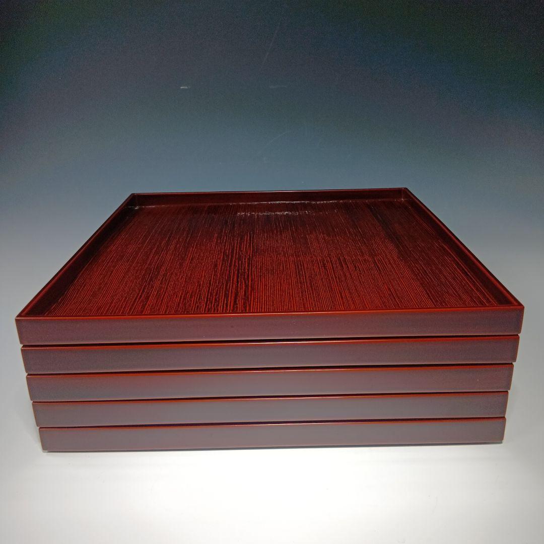 輪島塗　茶懐石膳　5枚　美品　共箱