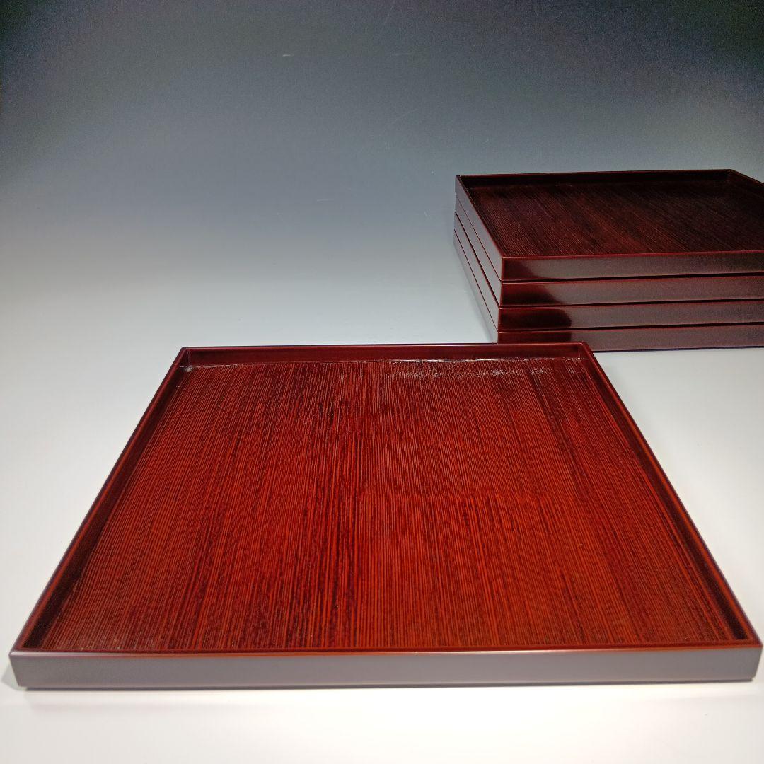 輪島塗　茶懐石膳　5枚　美品　共箱