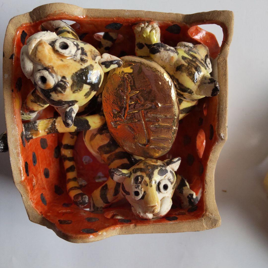 干支置物 前田晶子 作 寅 寅年 HappyTiger 2022 新品 未使用A