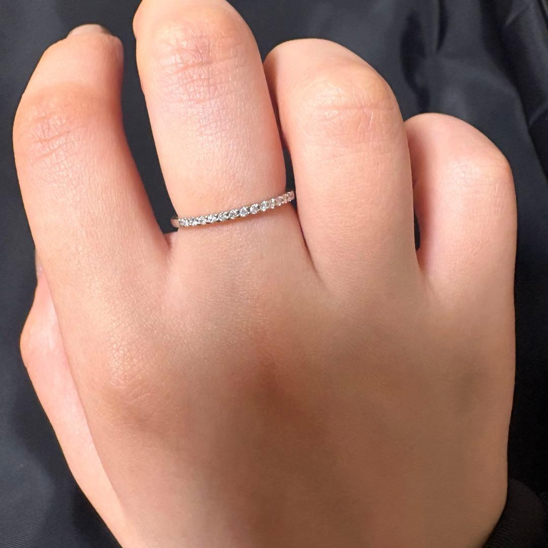 4℃ K18WG リング ハーフエタニティ　指輪　12号