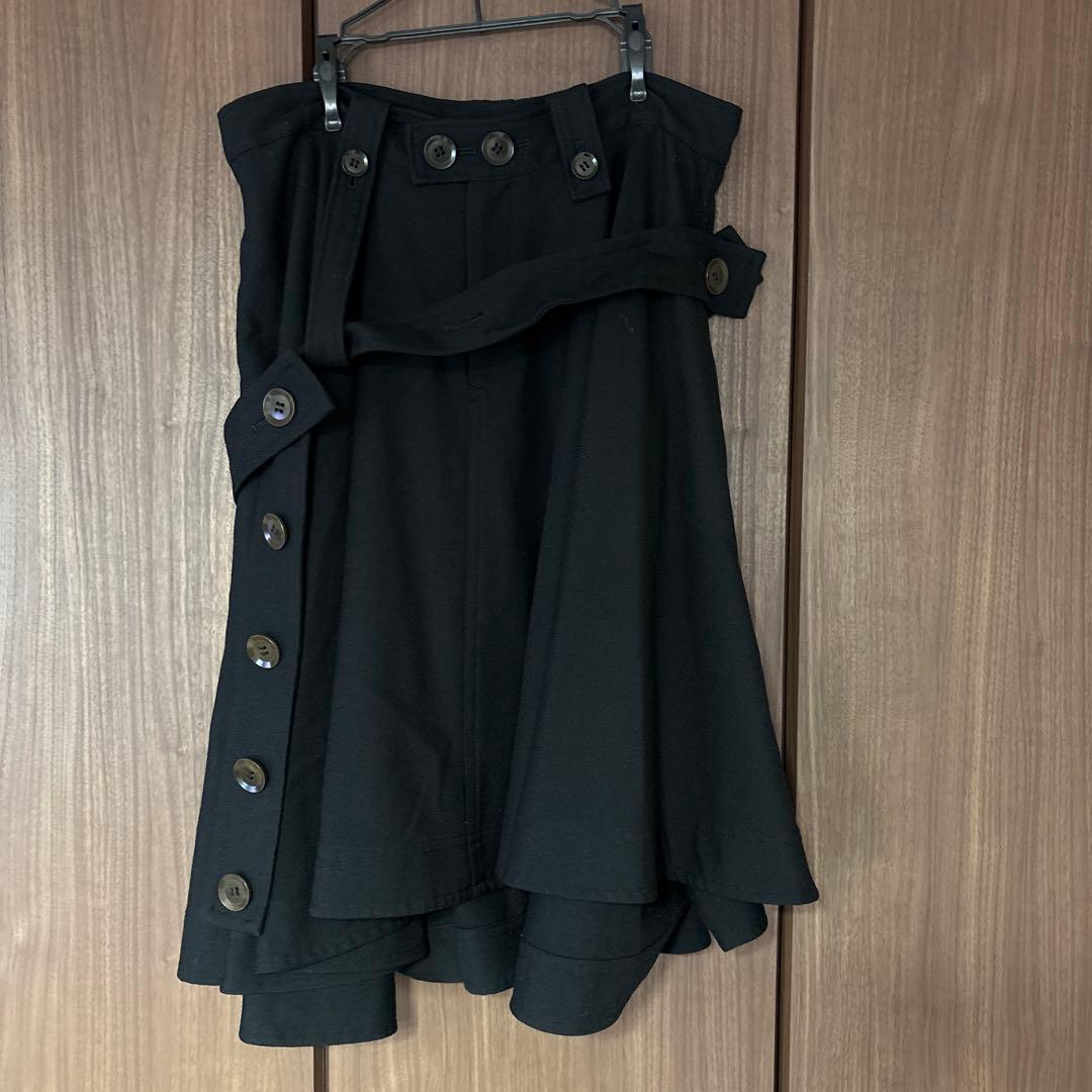 Y'sフレアスカート ブラック