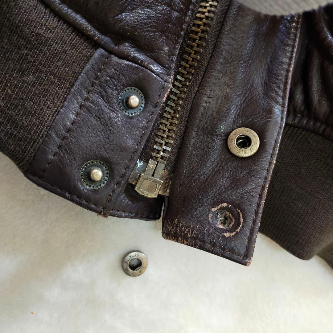 90S　AVIREX　B−7　レザージャケット　短丈　フライトジャケット