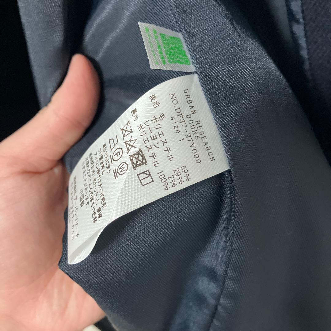 FORK&SPOON　バルカラーミドルコート　ショート　ステンカラー　ネイビー