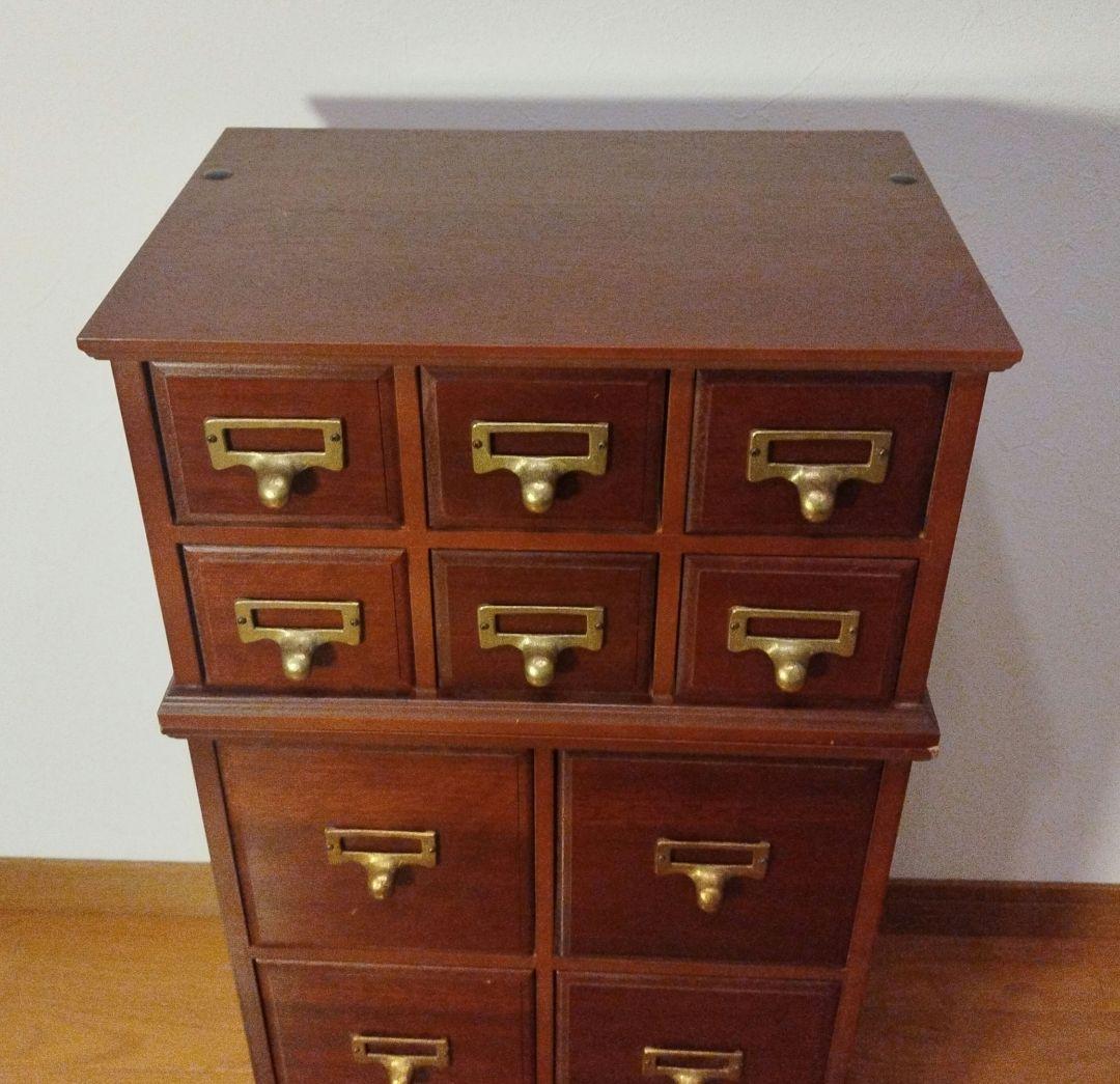 アンティーク 木製 引き出し収納 12個引出し おしゃれ 小物入れ レトロ