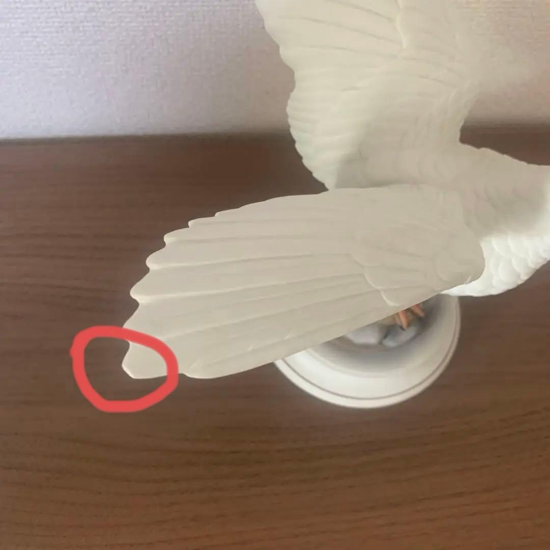 ハト　置物　鳩　陶磁器　日本製　White Dove by Andrea 現状品