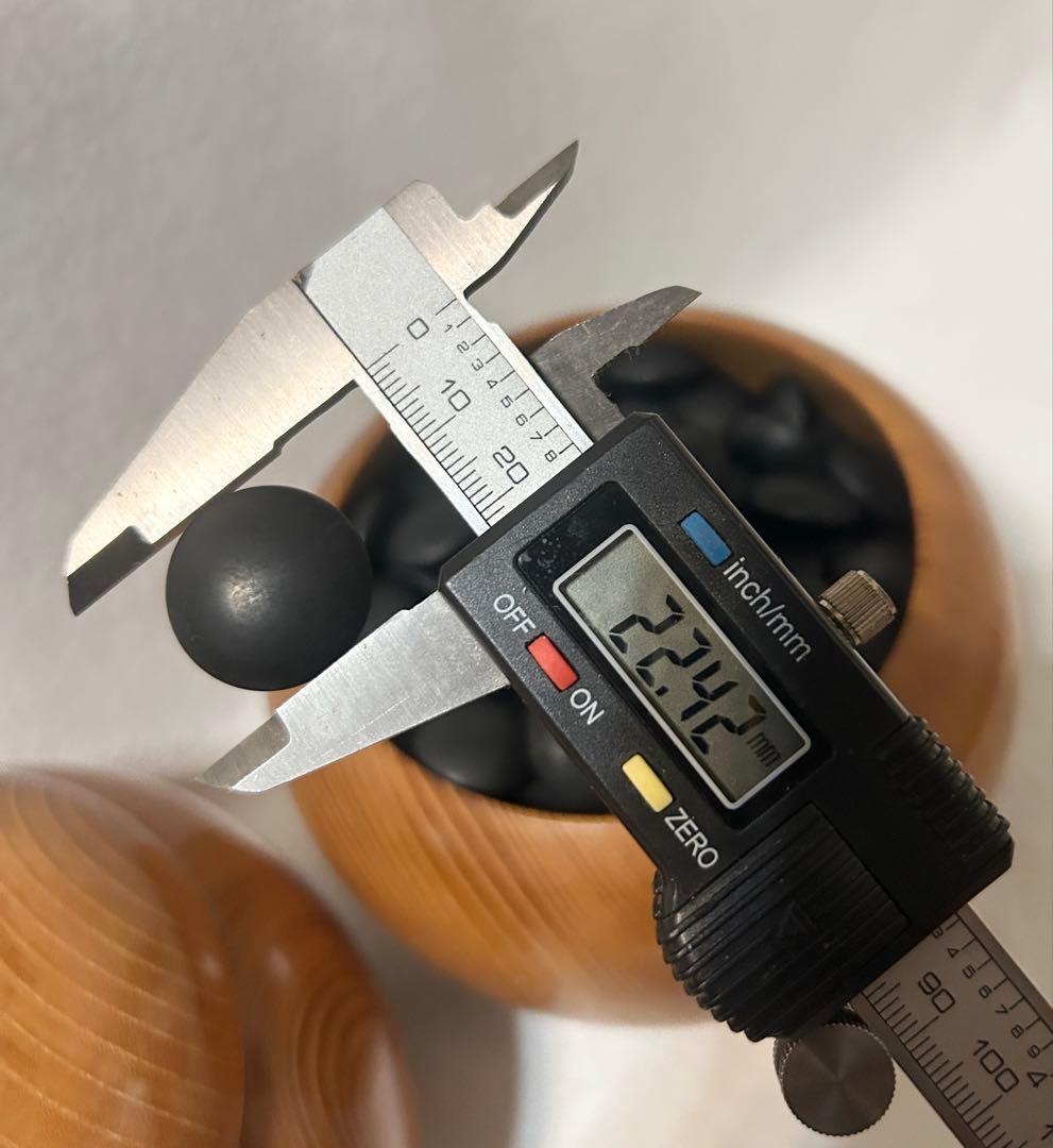 囲碁 碁石 蛤 那智黒 34号 碁笥