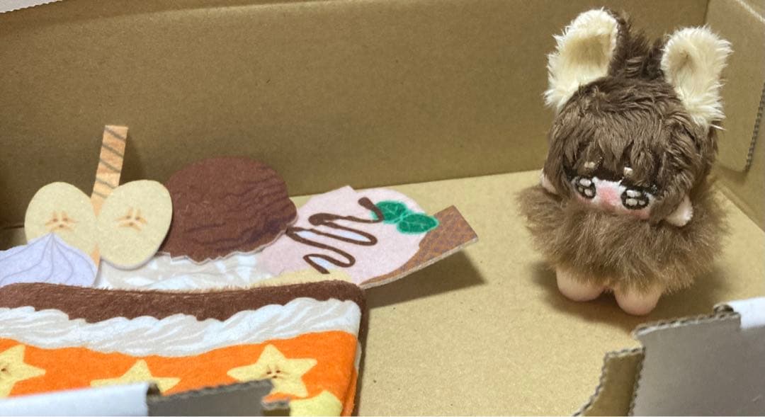 自作ぬいぐるみ・チョコパフェの男の子