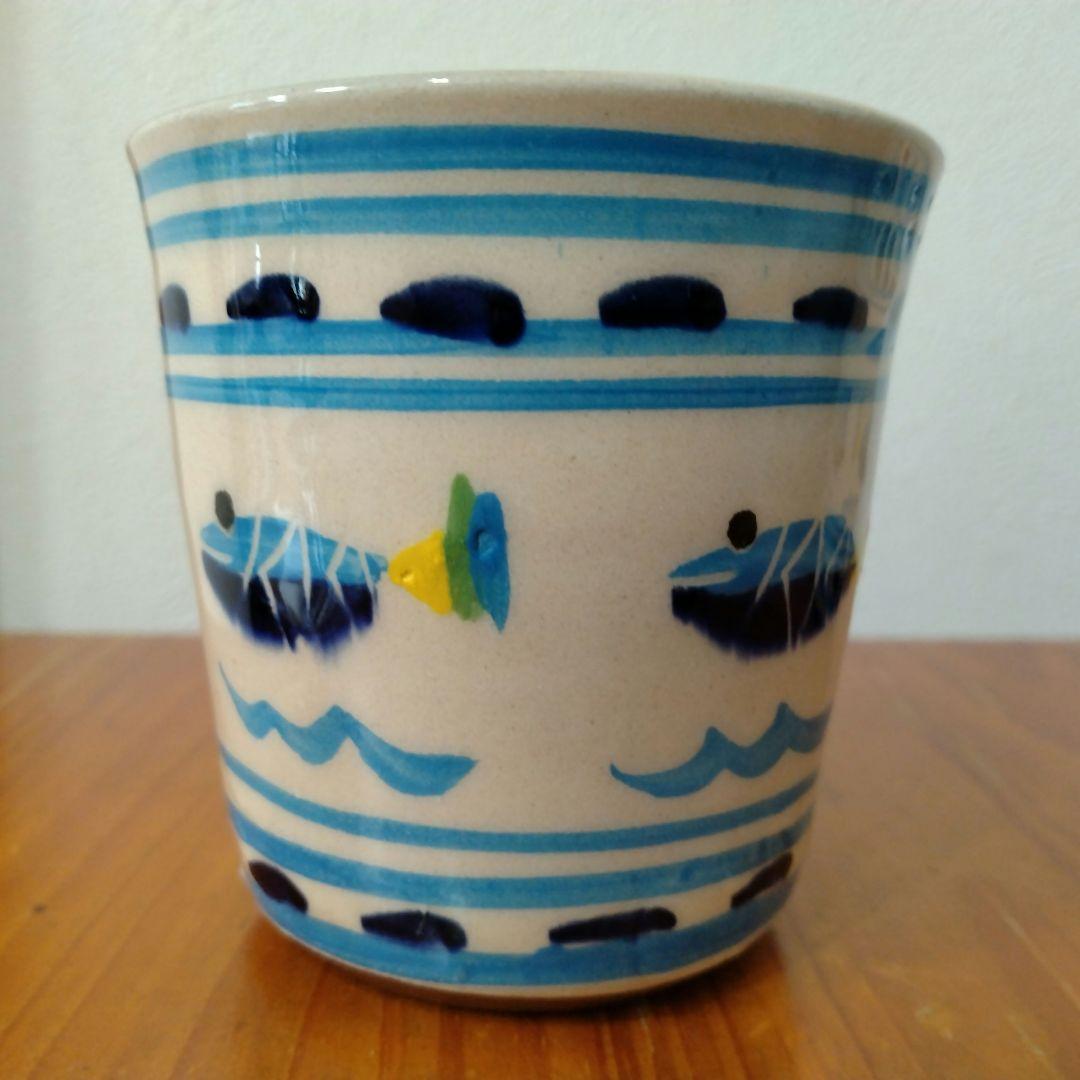 南島焼　奈美ロリマーさん作品　カップ　高さ約8cm　直径約8cm