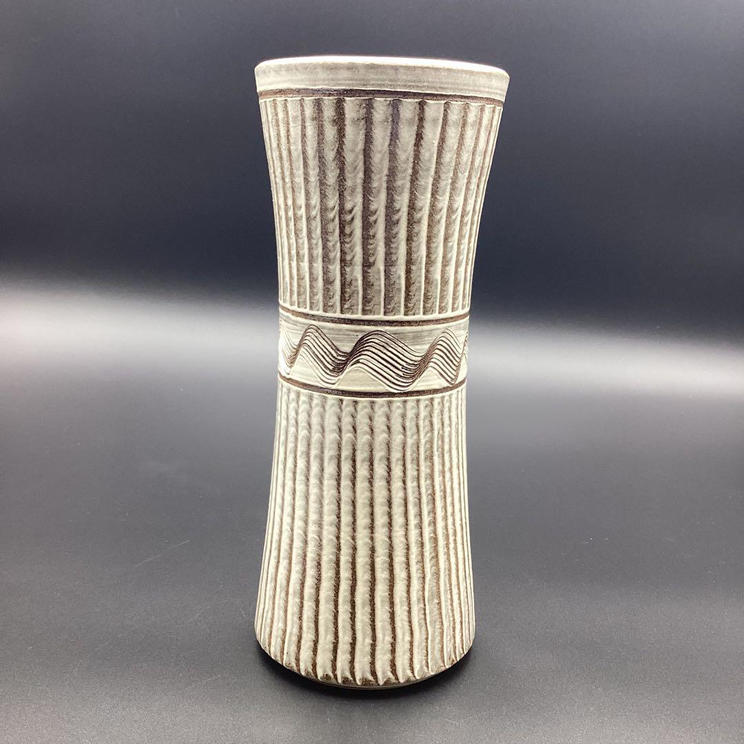 小石原焼　花入れ　杵型　刷毛目花入　箱無し