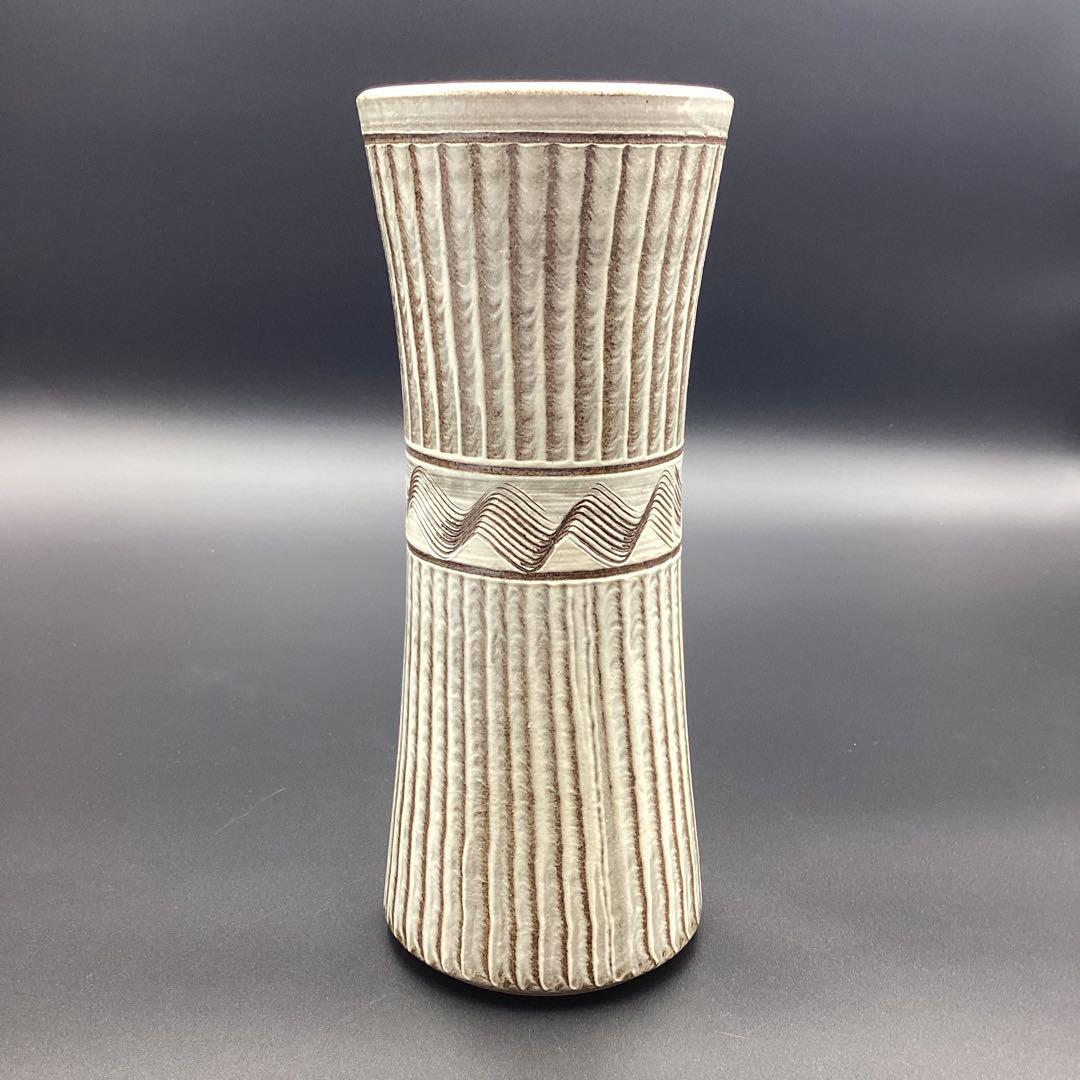 小石原焼　花入れ　杵型　刷毛目花入　箱無し