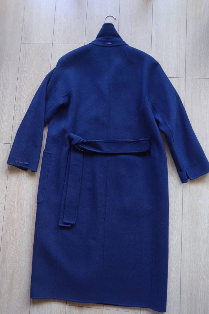 マックスマーラーネイビー チェスターコート ウエストベルト付きサイズ38 M