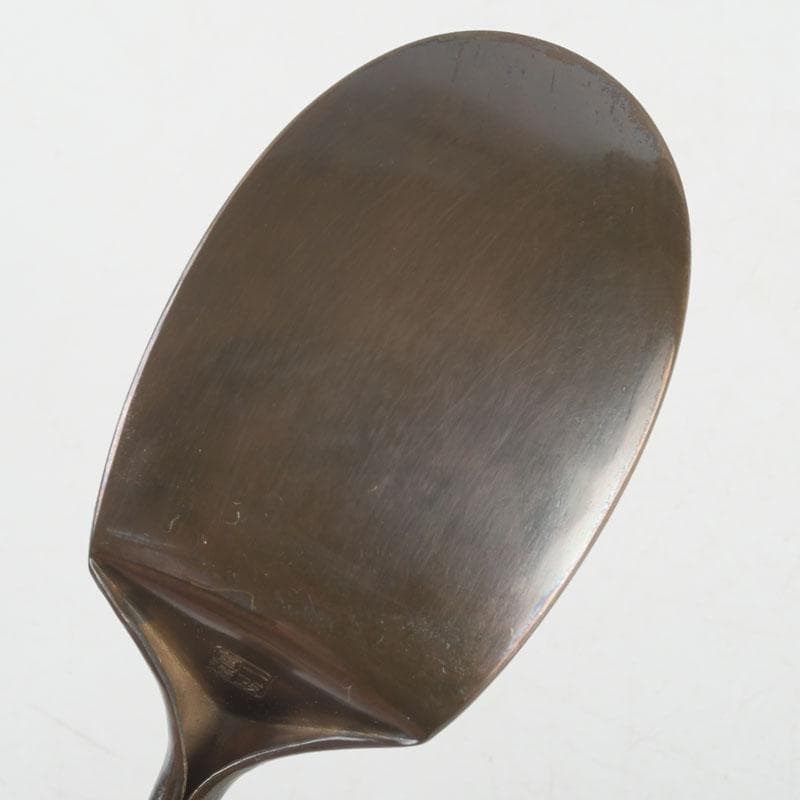 茶道具　古銅　一政堂造　伊藤政治　利休形　風炉灰匙　共箱　V　9497